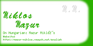 miklos mazur business card